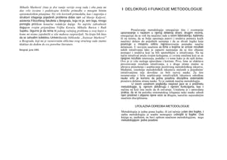 Socioloski Metod – dr Milic, Vojin