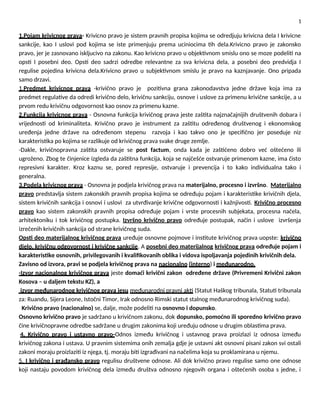 Krivicno pravo I kolokvijum