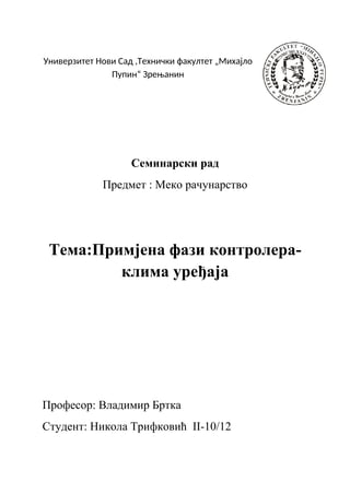 Primjena fazi kontrolera- klima uređaja