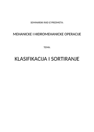 Klasifikacija i sortiranje