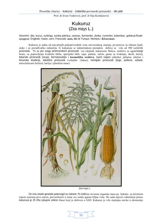 Prosolike žitarice: kukuruz (ratarsko-povrtarski priručnik)