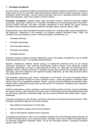 Finansijski menadžment