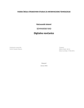 Digitalne novčanice