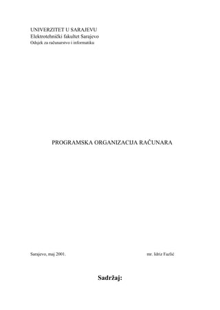 Programska organizacija računara