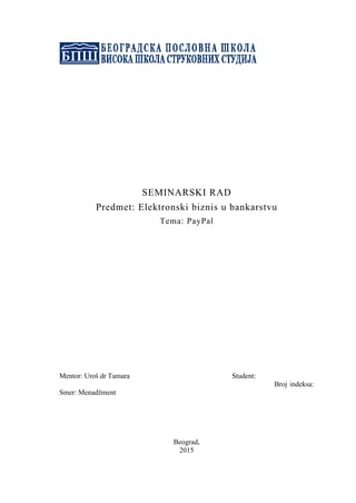 PayPal: elektronski biznis u bankarstvu