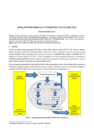 20 ključnih izmena u standardu ISO CD 9001:2015
