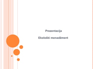 Ekološki menadžment