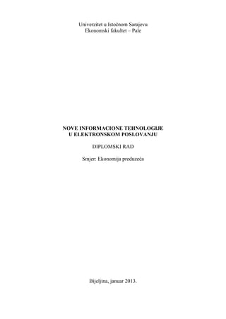 Nove informacione tehnologije u elektronskom poslovanju
