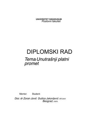 Unutrasnji platni promet