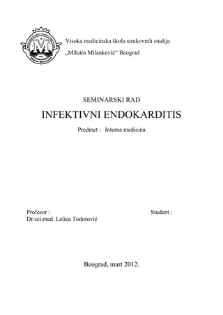 Infektivni endokarditis