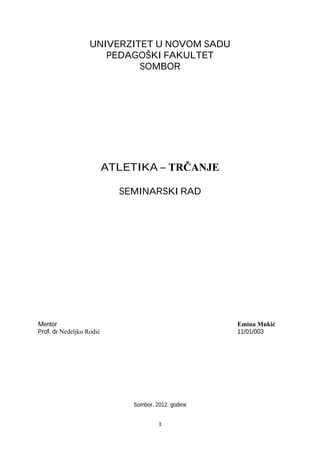 Atletika – Trčanje