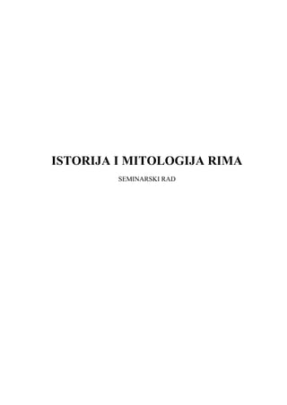 Istorija i mitologija Rima
