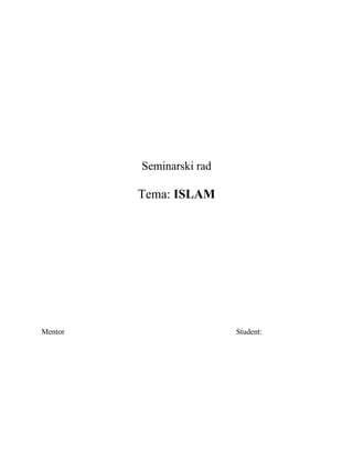 Islam: istorijski, društveni, kulturni, naučni i politički aspekti