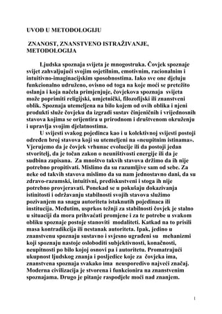 Uvod u metodologiju