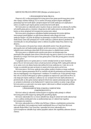 Krivično pravo – skripta