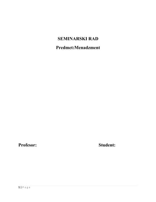 Uvod u menadžment