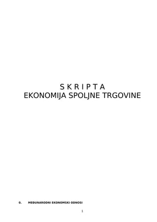 Ekonomija spoljne trgovine