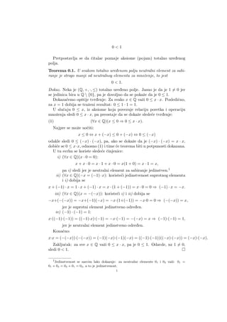 Nula manje od jedan-teorema