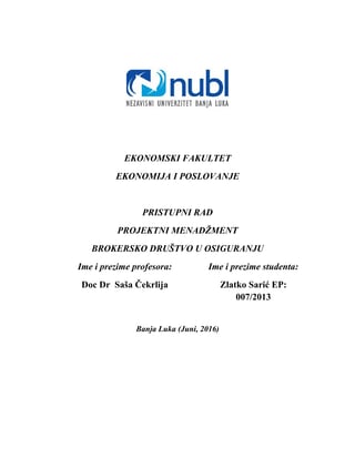 Brokersko društvo u osiguranju