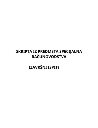 Specijalno računovodstvo