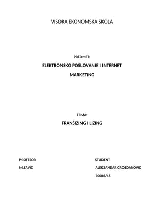 Franšizing i lizing