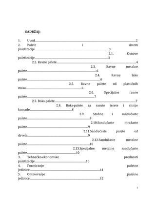 Palete i paletizacija robe