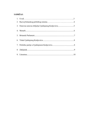 Britanski parlamentarni sistem