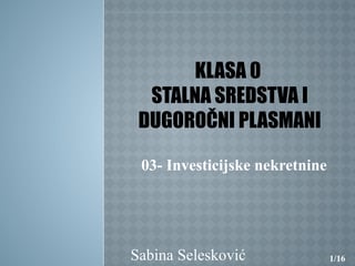 Investicijske nekretnine