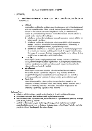 Pojam prihoda i rashoda