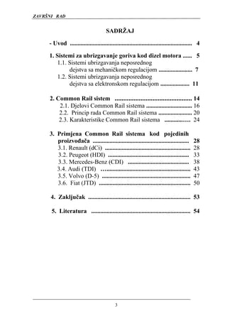 Sistemi za ubrizgavanje goriva kod dizel motora