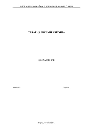 Terapija srčanih aritmija