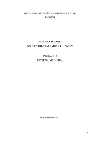 Bolesti hipofize i hipotalamusa