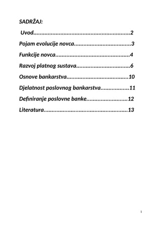 Novac i poslovno bankarstvo