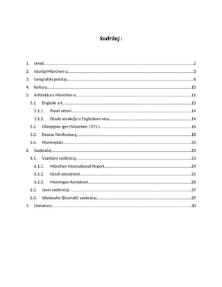 Minhen: geografski, kulturni i istorijski pregled