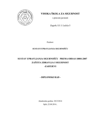 Zaštita zdravlja i sigurnost