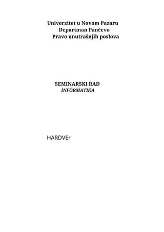 Hardver računara: seminarski rad