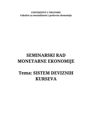 Sistem deviznih kurseva