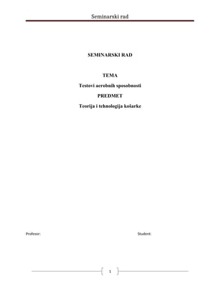 Testovi aerobnih sposobnosti