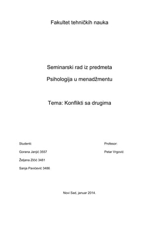 Konflikti sa drugima