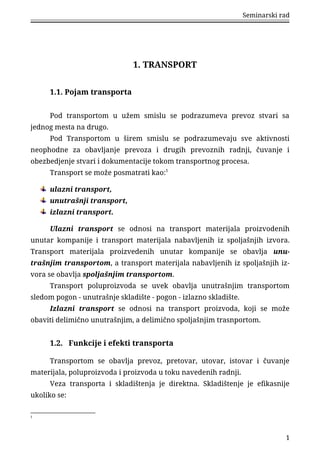 Međunarodni transport i špedicija