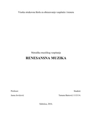 Renesansna muzika