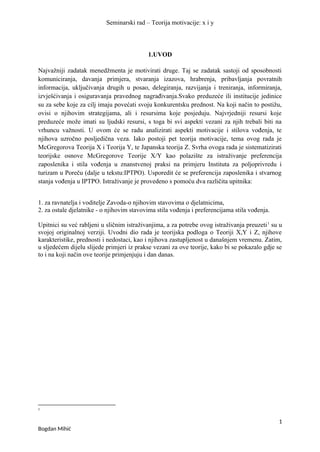 Teorija motivacije X i Y