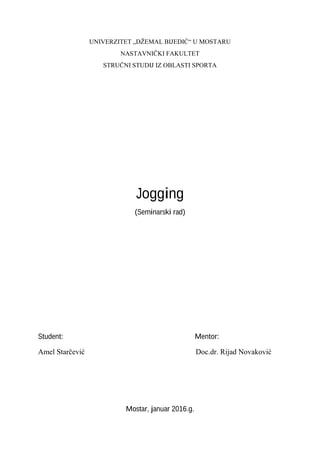 Jogging: seminarski rad