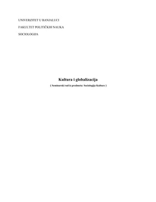 Kultura i globalizacija