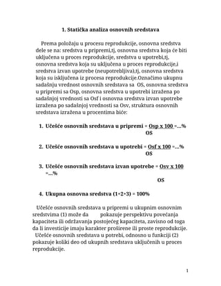 Statisticka analiza osnovnih sredstava