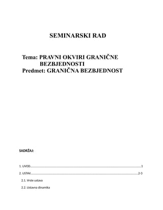 Pravni okviri granične bezbednosti