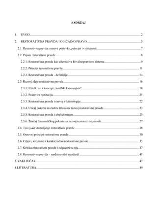 Restorativna pravda i običajno pravo