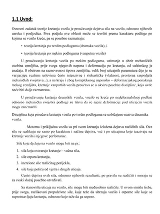 Otpori pri kretanju vozila