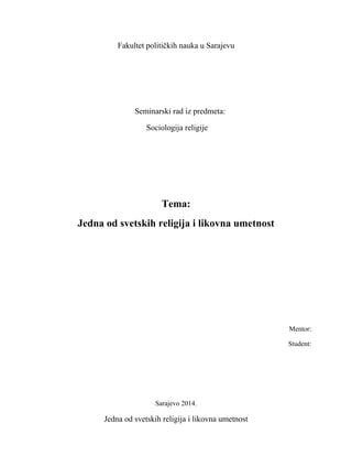 Islam-jedna od svetskih religija i likovna umetnost
