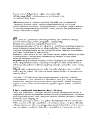 Računarstvo u vaspitno-obrazovnom radu